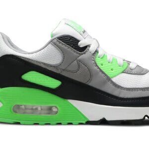 Nike Air Max 90 - "Lime" Sneakers Gray Black Green. Size 11.